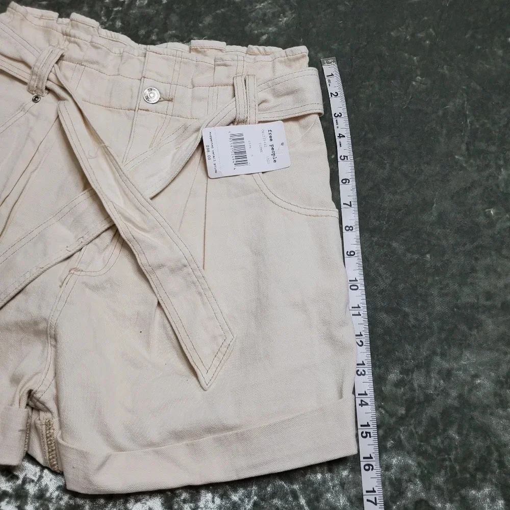 Free People Nova Denim Paperbag Shorts‎ Plume
